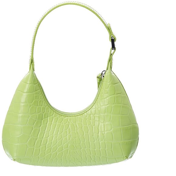 By Far Amber Croc-Embossed Leather Shoulder Bag - Picture 2 of 4